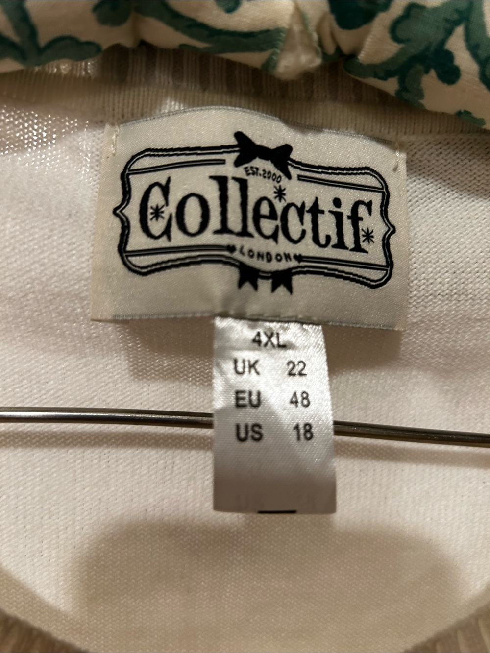 Collectif NWOT Cotton Blue Lobster & Clam Shell embroidery white US18 cardigan - Picture 4 of 15